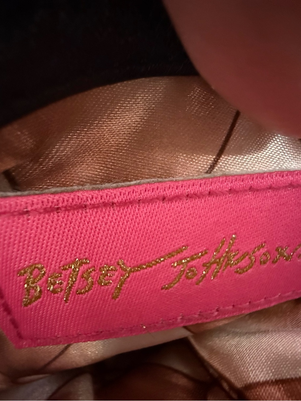 Vintage Betsy Johnson Kiss-lock leather Runway Clutch. Black leather Rare Y2K - Picture 5 of 13